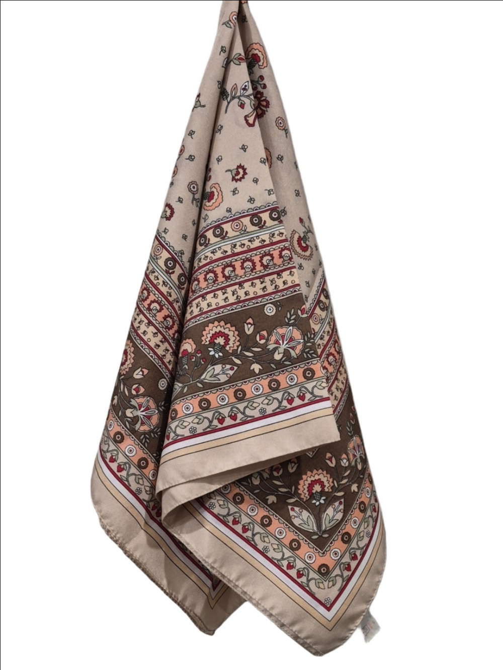 VTG St Michael Square Scarf Floral Geometric 26"x 26"
